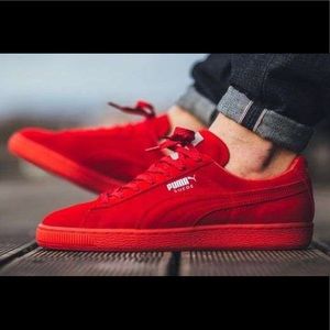 Puma Shoes | Suede Classic Mono Iced All Red Pumas | Color: Red | Size: Euro 37 US 5 | Luvashcash's Closet